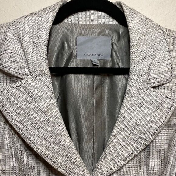 Classiques Entier Tailored Gray Blazer Sz S - Picture 4 of 10